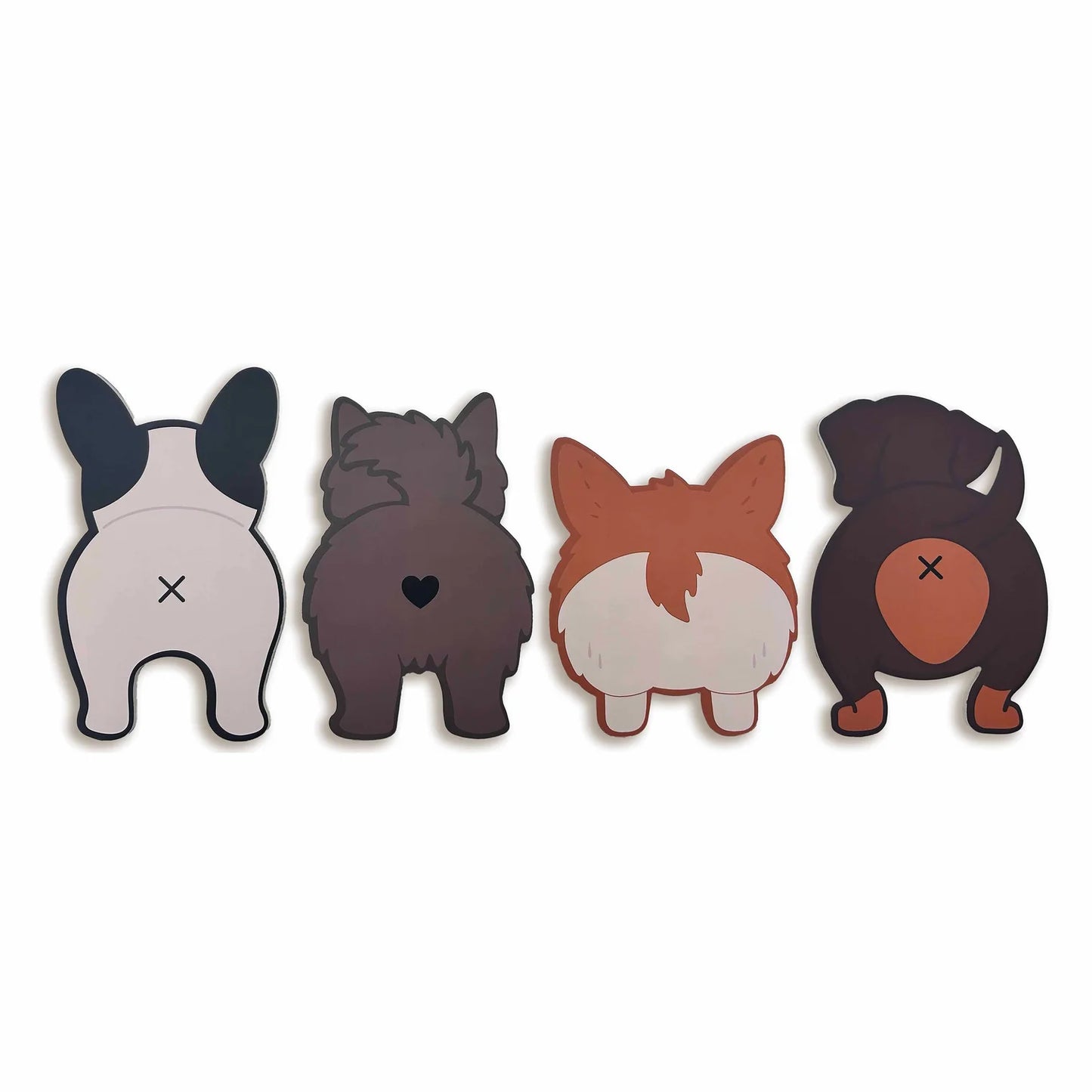Dog Bum Coasters - Set of 4