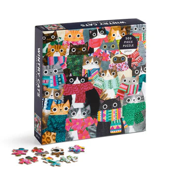 Galison: Wintry Cats Puzzle 500pcs