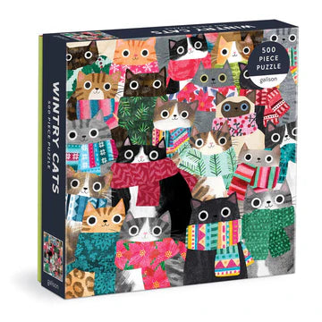 Galison: Wintry Cats Puzzle 500pcs