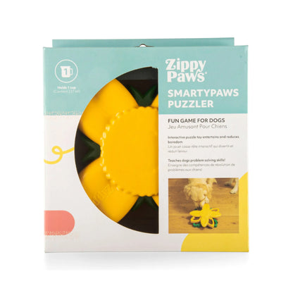 Zippy Paws SmartyPaws Puzzler Feeder Interactive Dog Toy - Sunflower