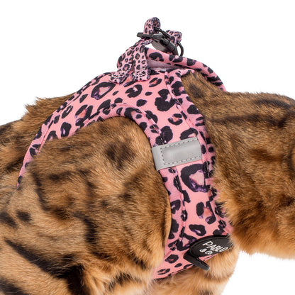 Pink Leopard: Step In Cat Harness