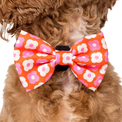 Pink Checkered Daisies: Bow Tie