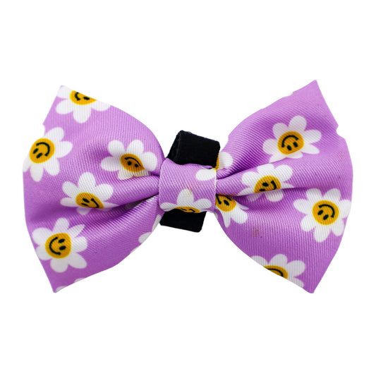 Lilac Smiley Flowers: Bow Tie