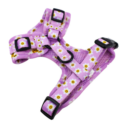 Lilac Smiley Flowers: Adjustable Harness