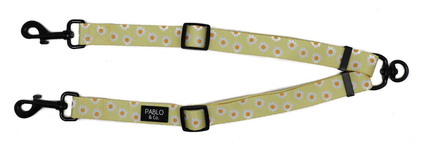 Yellow Daisy: Adjustable Leash Splitter FINAL SALE. NO RETURNS