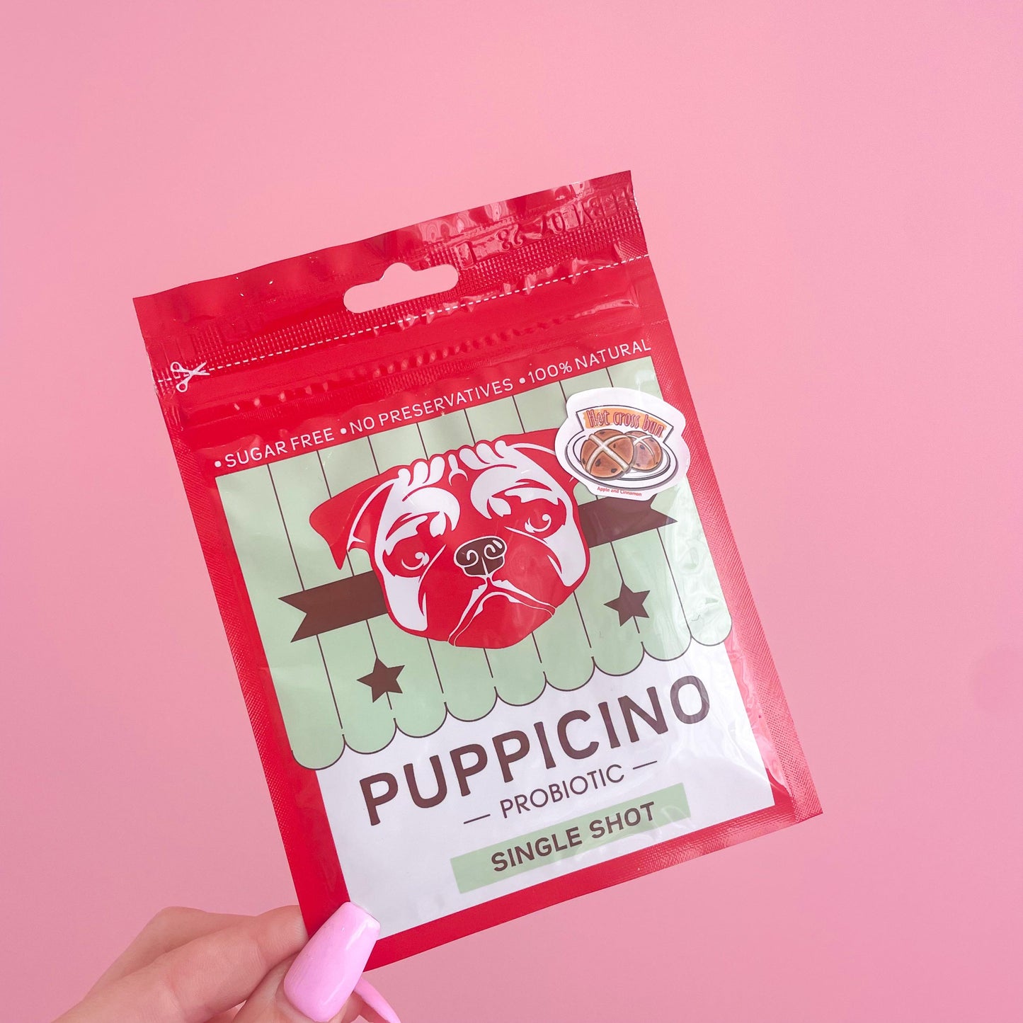 L'Barkery Puppicino: Hot Cross Bun Single Shot