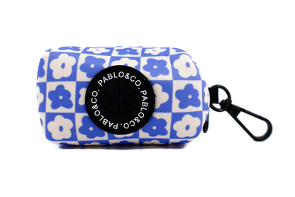 Blue Checkered Daisies - Poop Bag Holder