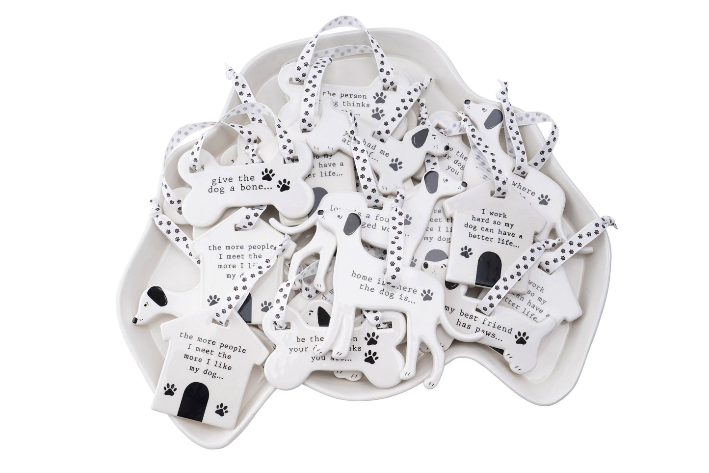 Woofs & Whiskers Ceramic Dog Hangers