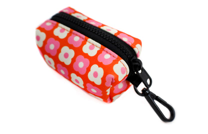 Pink Checkered Daisies - Poop Bag Holder