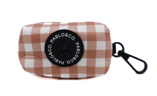 Chocolate Gingham - Poop Bag Holder