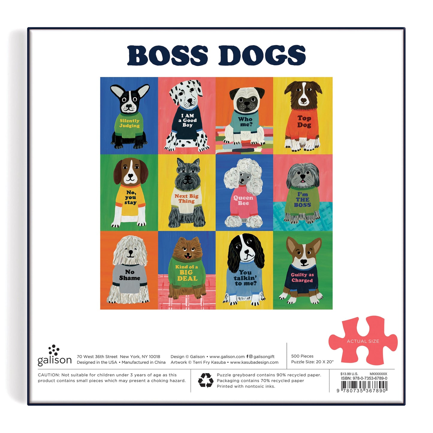 Galison - Boss Dogs Puzzle 500 Piece