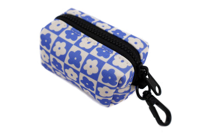 Blue Checkered Daisies - Poop Bag Holder