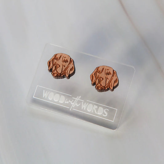 Wooden Earrings: Beagle