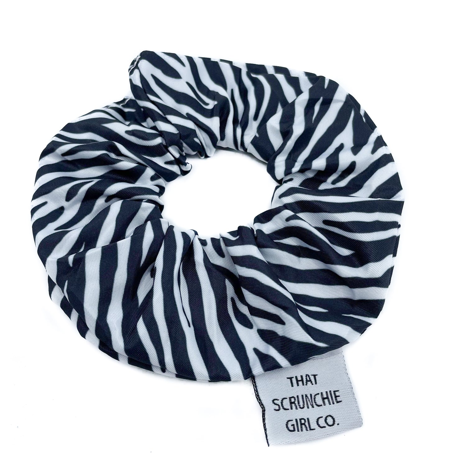 Black & White Zebra Scrunchie