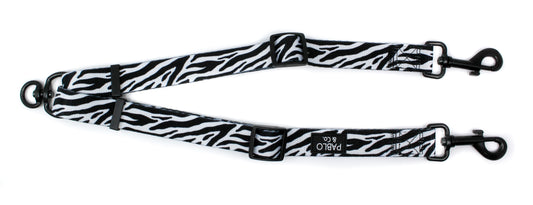 Black & White Zebra: Adjustable Leash Splitter