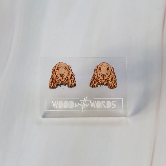 Wooden Earrings: Cocker Spaniel