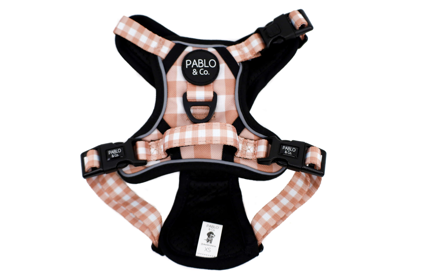 Chocolate Gingham: No Pull Adventure Harness