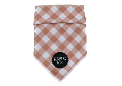 Chocolate Gingham - Dog Bandana