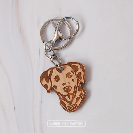 Wooden Keyring: Dalmatian