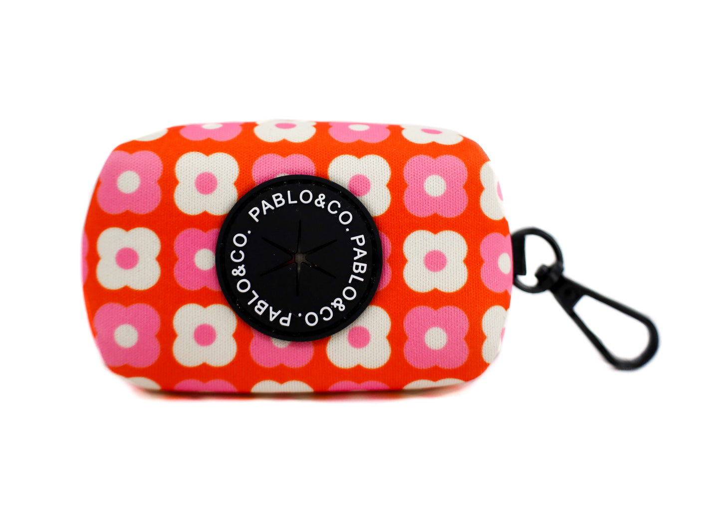 Pink Checkered Daisies - Poop Bag Holder