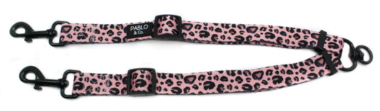 Pink Leopard: Adjustable Leash Splitter