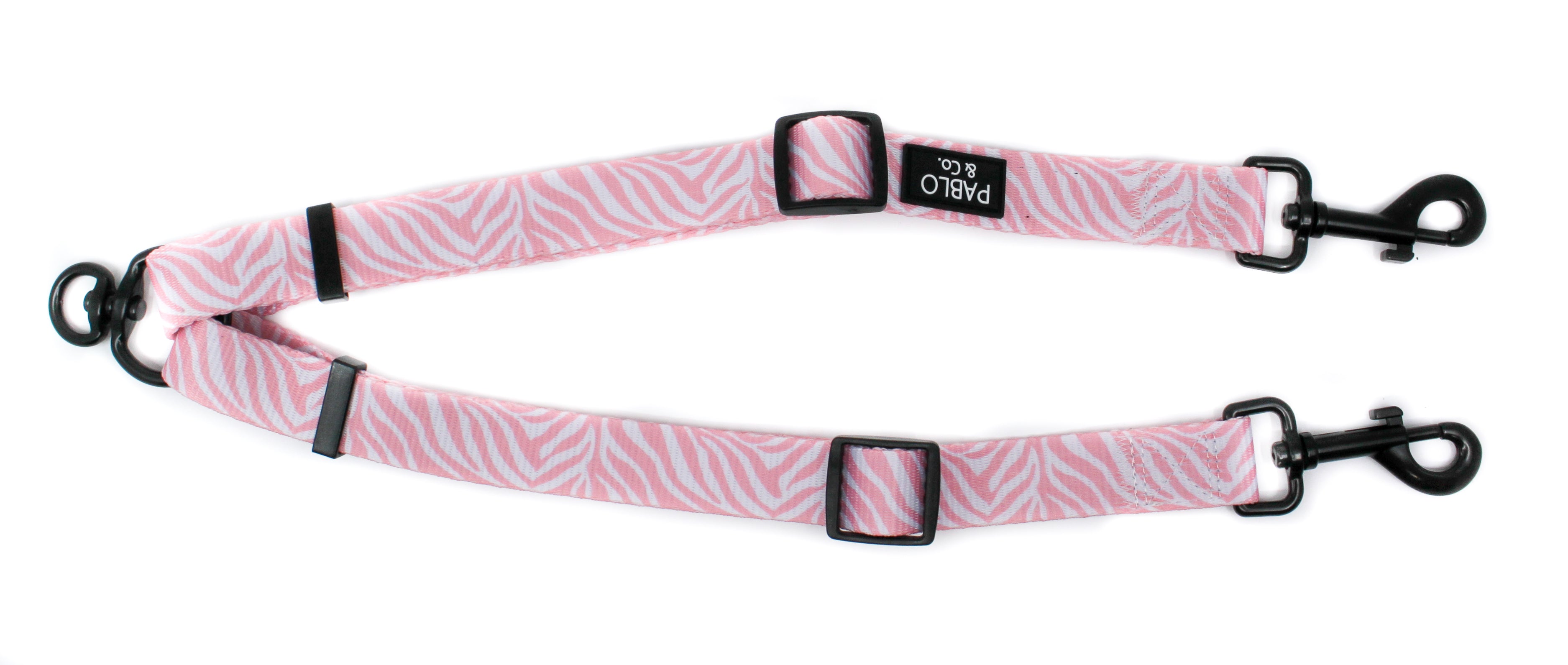 Pink Zebra: Adjustable Leash Splitter – Pablo & Co. Boutique
