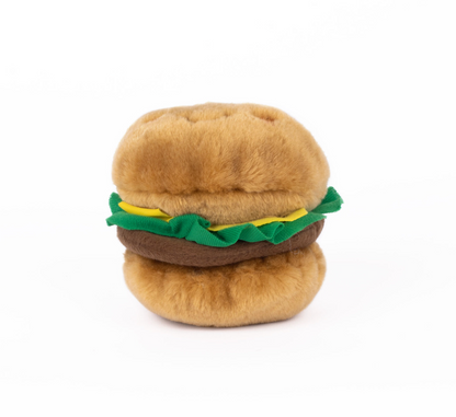 Zippy Paws: Hamburger Squeaker Dog Toy