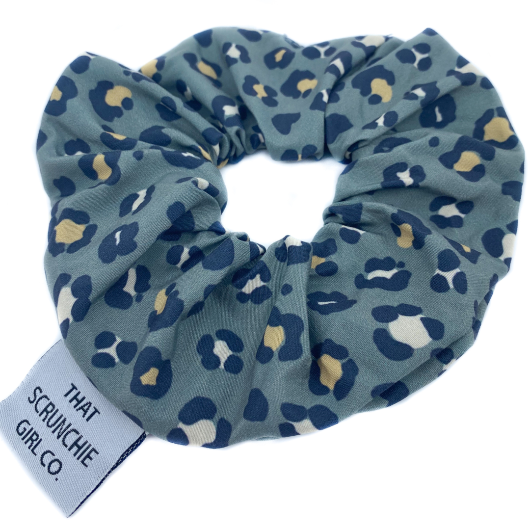 Khaki Leopard Scrunchie