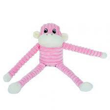 Zippy Paws: Pink Spencer the Crinkle Monkey Toy