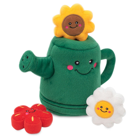 Zippy Paws:  Watering Can + 3 Flowers Burrow Toy