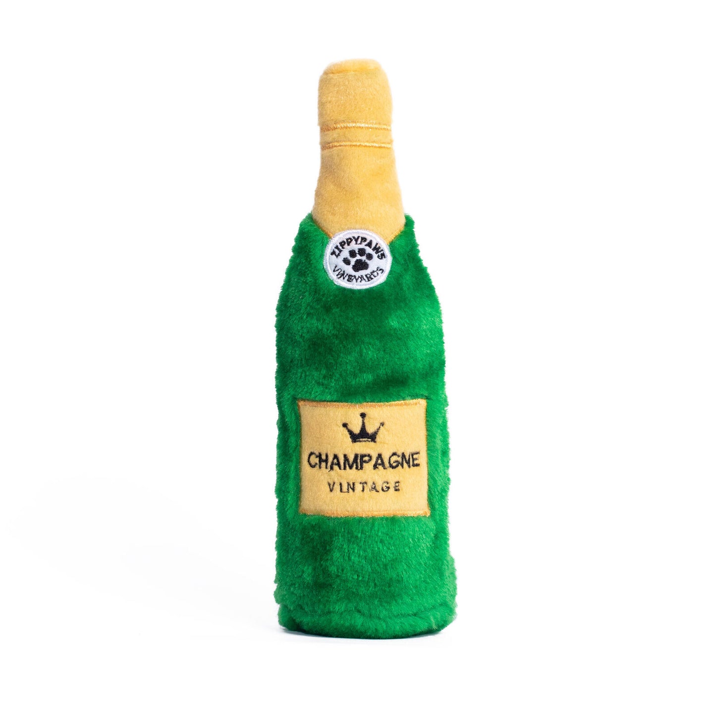 Zippy Paws: Happy Hour Crusherz Bottle Dog Toy - Champagne