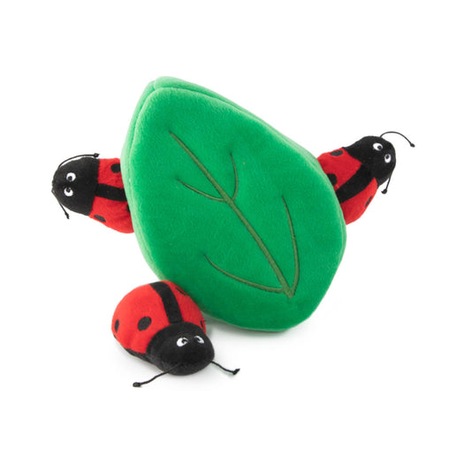 Zippy Paws:  Ladybugs in Leaf Burrow Toy